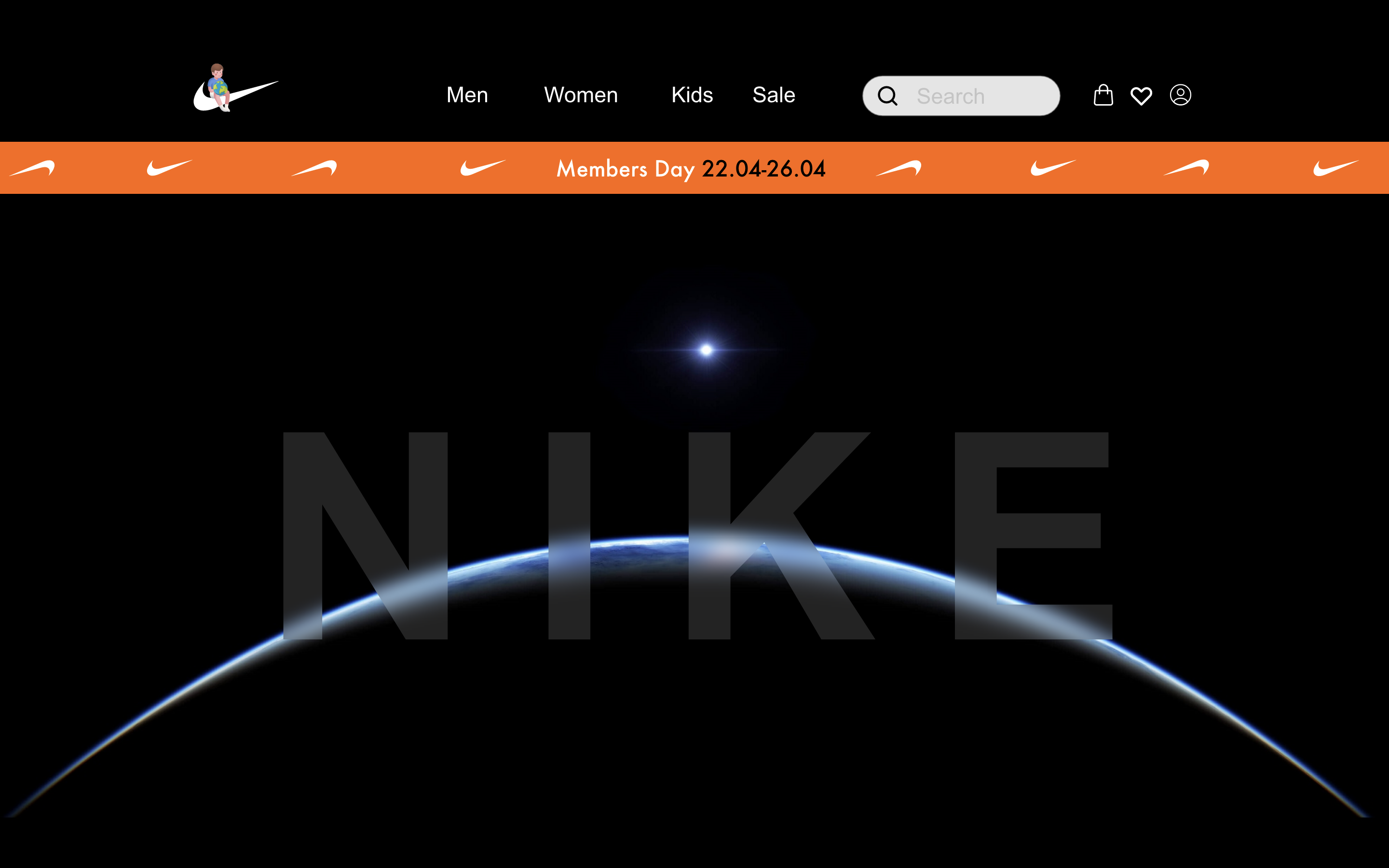 Nike x Earth Day redesign (desktop)